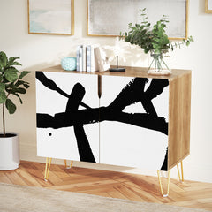 Sideboard Cabinet with 2 Doors in Unfinished Manufactured Wood