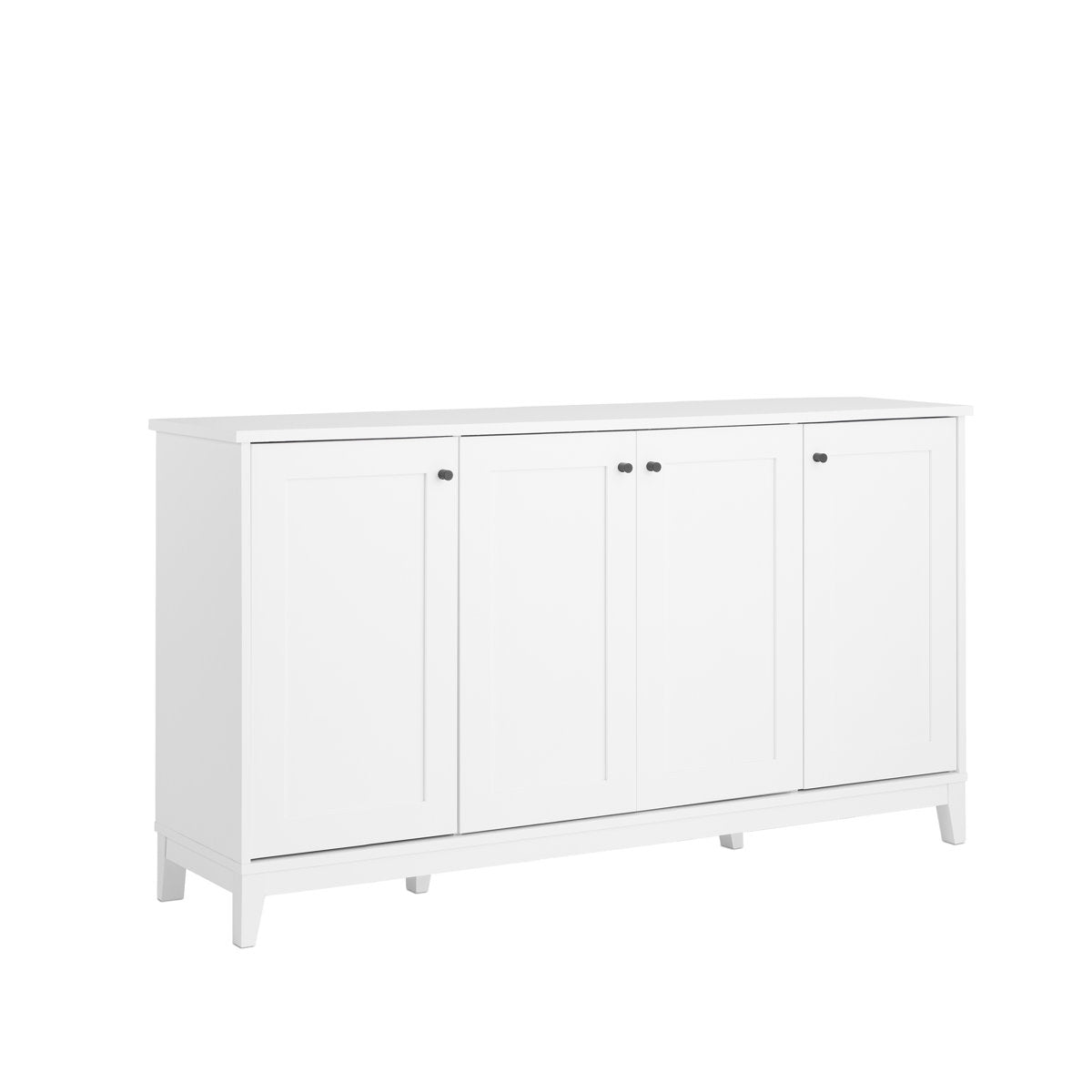 Sideboard Cabinet with 4 Doors and Adjustable Shelves in White