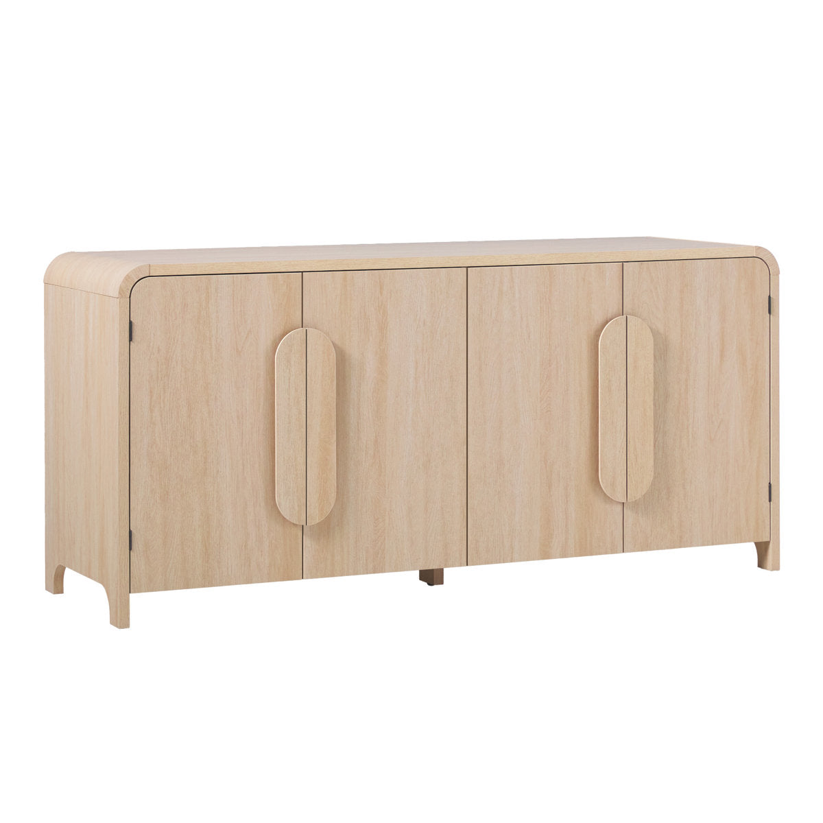 Sideboard in Manufactured Wood, 64 in Wide, Coastal Oak