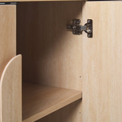 Sideboard in Manufactured Wood, 64 in Wide, Coastal Oak