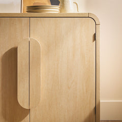 Sideboard in Manufactured Wood, 64 in Wide, Coastal Oak
