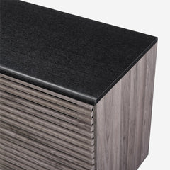 Sideboard, Manufactured Wood, 59 Inch, Slate Gray, Steel Angled Legs