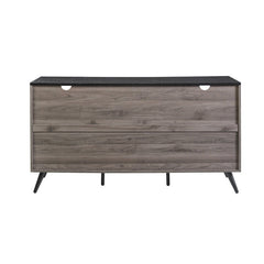 Sideboard, Manufactured Wood, 59 Inch, Slate Gray, Steel Angled Legs