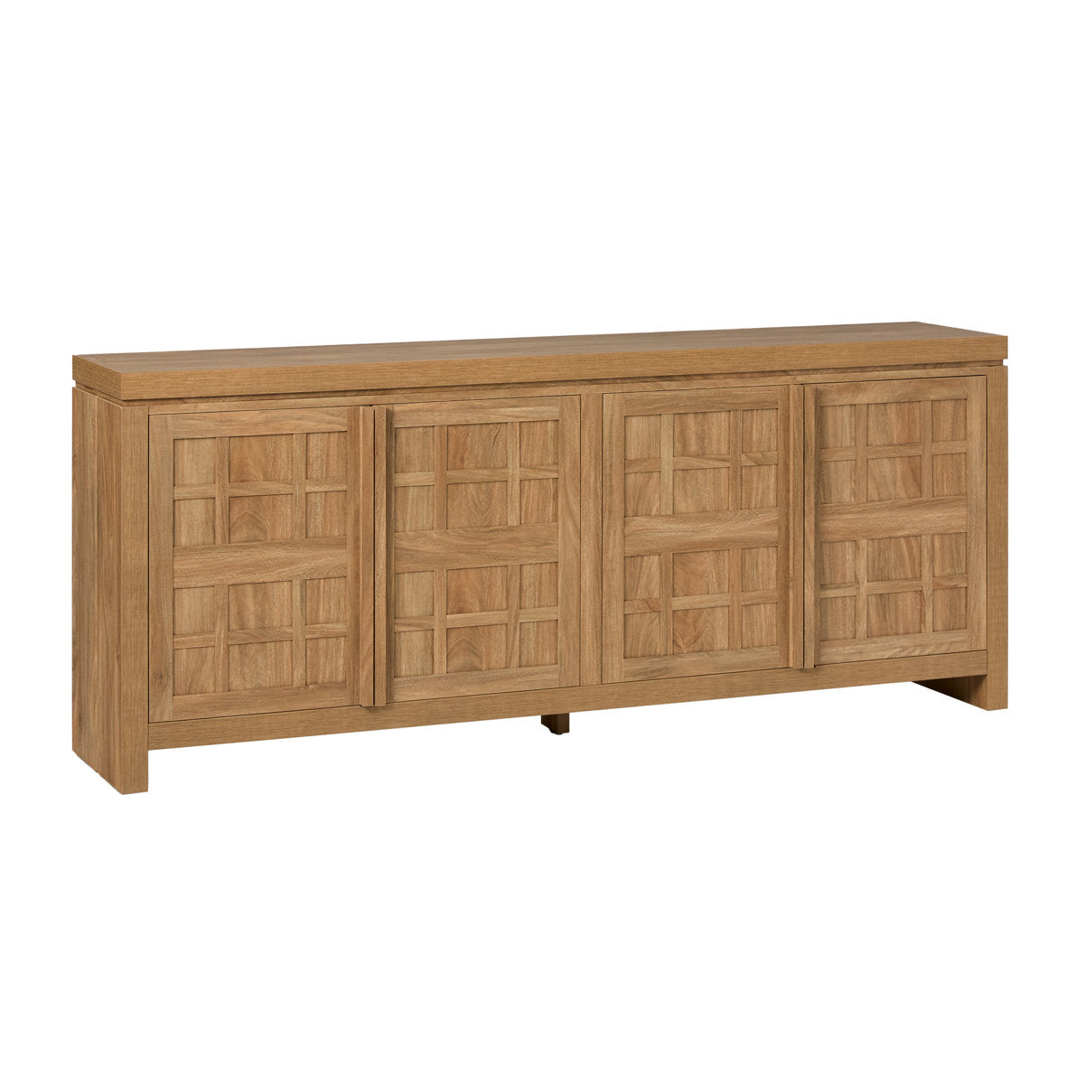 Sideboard, Manufactured Wood with Adjustable Shelves, Heritage Oak