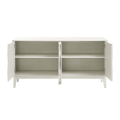 Sideboard, Modern Streamlined Frame, White