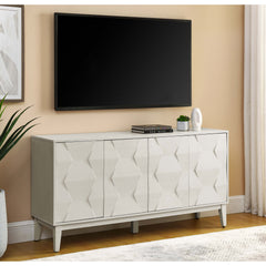 Sideboard, Modern Streamlined Frame, White