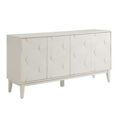 Sideboard, Modern Streamlined Frame, White