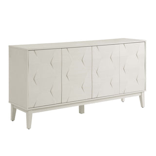 Sideboard, Modern Streamlined Frame, White