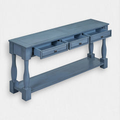 Sideboard, Solid and Manufactured Wood, 63 Inch, Navy