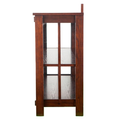 Sideboard, Solid and Manufactured Wood, Red-Washed Espresso and Slate