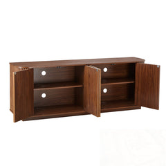 Sideboard Storage Cabinet with Press-Spring Doors in Walnut