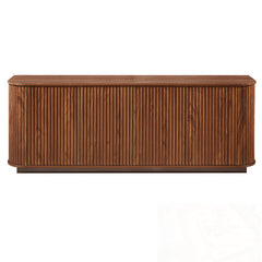 Sideboard Storage Cabinet with Press-Spring Doors in Walnut