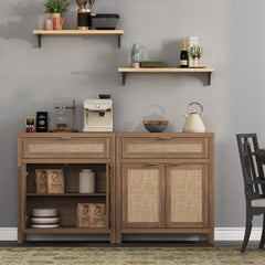 Sideboard with 2 Doors and 1 Drawer in Natural Oak