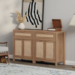 Sideboard with 2 Doors and 1 Drawer in Natural Oak