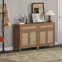 Sideboard with 2 Doors and 1 Drawer in Natural Oak