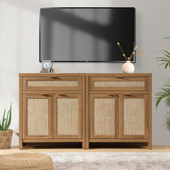 Sideboard with 2 Doors and 1 Drawer in Natural Oak