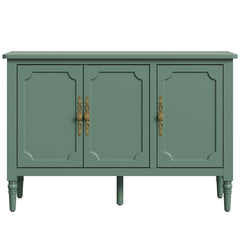 Sideboard with 3 Doors, 47 in W, Green Gloss Finish