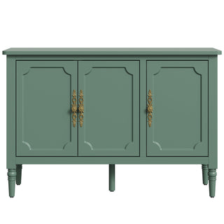 Sideboard with 3 Doors, 47 in W, Green Gloss Finish