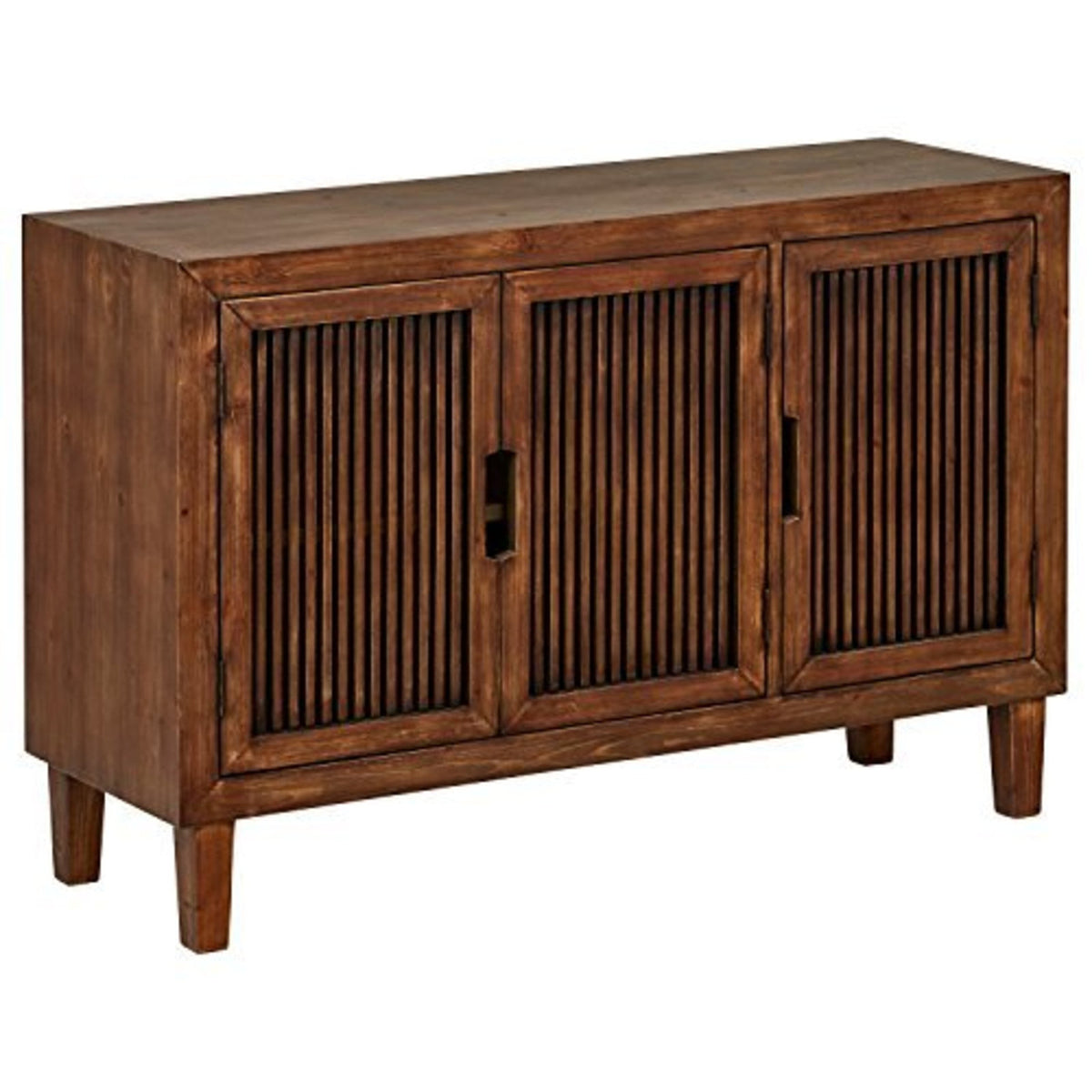 Sideboard with 3 Doors and Ash Frame in Brown Walnut Finish
