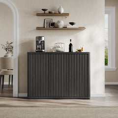 Sideboard with 3 Doors in Manufactured Wood, Dark Gray