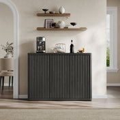 Sideboard with 3 Doors in Manufactured Wood, Dark Gray
