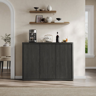 Sideboard with 3 Doors in Manufactured Wood, Dark Gray
