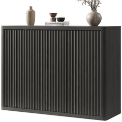 Sideboard with 3 Doors in Manufactured Wood, Dark Gray