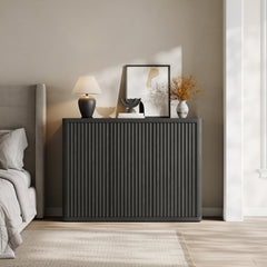 Sideboard with 3 Doors in Manufactured Wood, Dark Gray