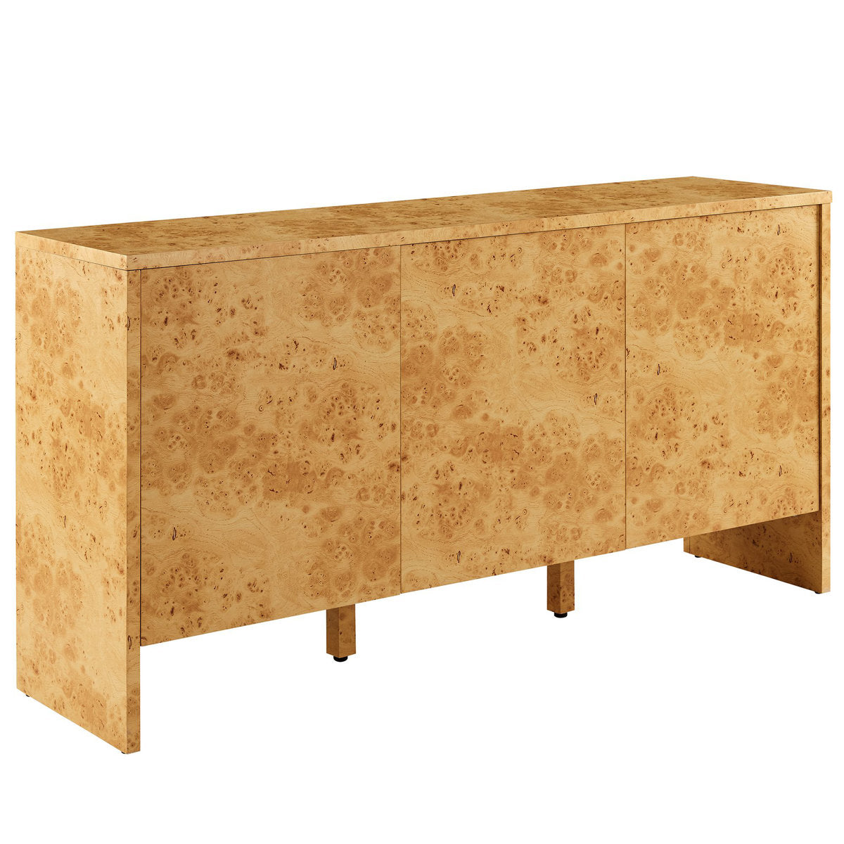 Sideboard with 3 Soft-Close Doors in Burl Wood Laminate