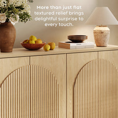 Sideboard with 4 Adjustable Shelves, Oak MDF