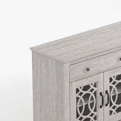 Sideboard with 4 Doors and 2 Drawers in Manufactured Wood, Dusty Gray Oak