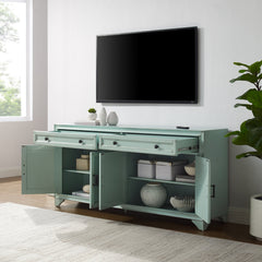 Sideboard with 4 Doors and 2 Drawers in Seafoam Blue