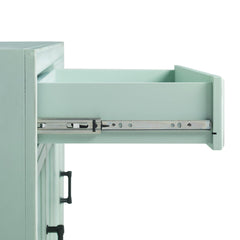 Sideboard with 4 Doors and 2 Drawers in Seafoam Blue