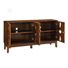 Sideboard with 4 Doors in Brown Manufactured Wood