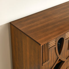 Sideboard with 4 Doors in Brown Manufactured Wood