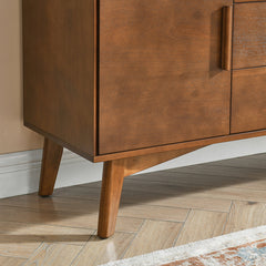 Sideboard with Three Drawers and Two Cabinet Doors in Walnut