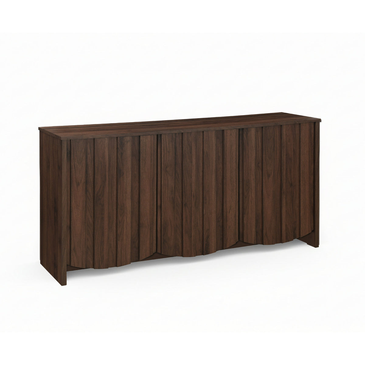 Sideboard with Three Scalloped Doors in Manufactured Wood