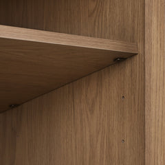 Sideboard with Two Cabinets and Caned Doors in Light Brown