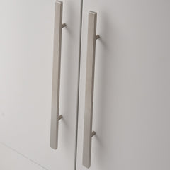 Single Bathroom Vanity, 24 Inch Freestanding, White with Integrated Ceramic Sink