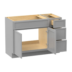 Single Bathroom Vanity Base, Freestanding, 45 In., Gray