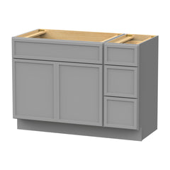 Single Bathroom Vanity Base, Freestanding, 45 In., Gray