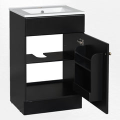 Single Bathroom Vanity with Sink, 20 in W, White Top
