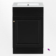 Single Bathroom Vanity with Sink, 20 in W, White Top