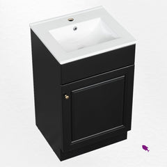 Single Bathroom Vanity with Sink, 20 in W, White Top
