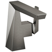 Single Handle Bathroom Faucet, Brass, Lumicoat Black Stainless