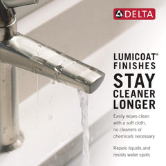 Single Handle Bathroom Faucet, Brass, Lumicoat Black Stainless