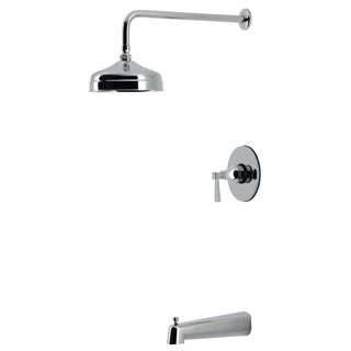 Single-Handle Tub and Shower Faucet with Pressure Balancing Valve in Polished Chrome