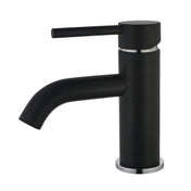 Single-Hole Bathroom Faucet, Concord, One-Handle in Matte Black/Polished Chrome