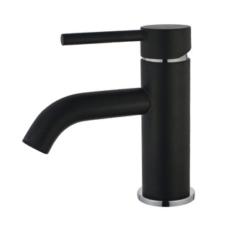 Single-Hole Bathroom Faucet, Concord, One-Handle in Matte Black/Polished Chrome