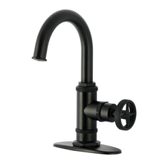 Single-Hole Bathroom Faucet, Ostro, Gooseneck Spout in Matte Black